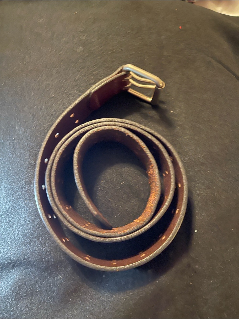 Men's Dickies Brown Leather double Prong Belt